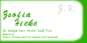zsofia hicke business card